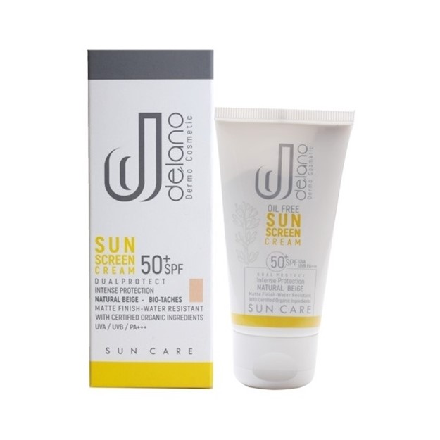 تصویر  کرم ضدآفتاب بایوتچ SPF50 بژ طبیعی دلانو 50 میل