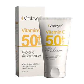 تصویر  ضدآفتاب بی‌ رنگ SPF50 حاوی ویتامین C ویتالیر 40 میل