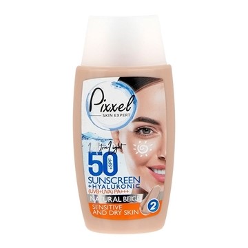 تصویر  ضد آفتاب رنگی پوست خشک +SPF50 رنگ بژ طبیعی پیکسل 50 میل