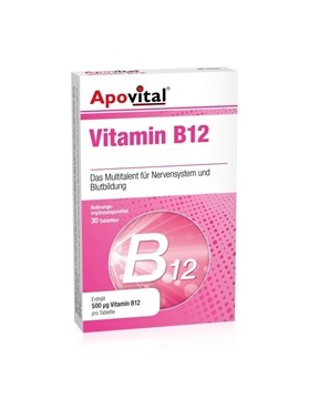 تصویر  قرص ویتامین B12 آپوويتال 30 عددی