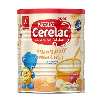 تصویر  سرلاک گندم و میوه به همراه شیر نستله 400 گرم