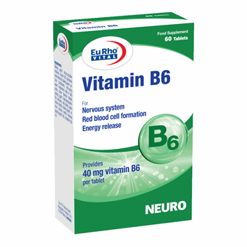 تصویر  قرص ویتامین ب 6 یوروویتال 60 عددی