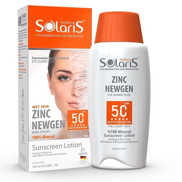 تصویر  ضدآفتاب فیزیکال زینک نیوژن +SPF50 سولاریس آردن 100 میل