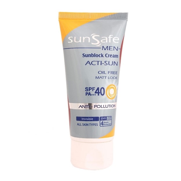 تصویر  کرم ضدآفتاب فاقد چربی SPF40 آقایان سان سیف 50 میل