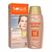 تصویر  فلوئید ضدآفتاب و ضد چروک SPF50 ایج ریپیر رنگ بژ طبیعی سولاریس آردن 75 میل