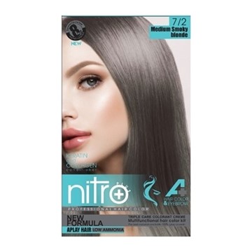 تصویر  کیت رنگ مو و ابرو شماره 7.2 نیترو پلاس