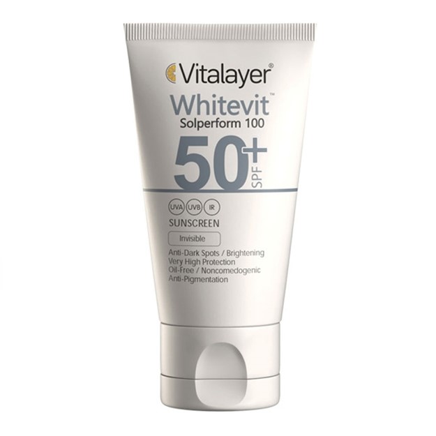 تصویر  کرم ضد آفتاب و ضد لک بی رنگ SPF50 وایت ویت ویتالیر 40 میل