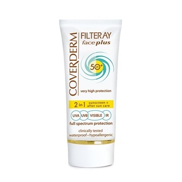 تصویر  کرم ضد آفتاب فیس پلاس SPF50 پوست خشک و حساس رنگ بژ روشن کاوردرم 50 میل