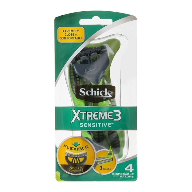 تصویر  تیغ اصلاح 3 تیغه XTREME3 پوست حساس شیک 4 عددی