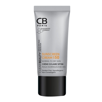 تصویر  کرم ضدآفتاب بی رنگ SPF50 پوست نرمال تا خشک سی بی 40 میل
