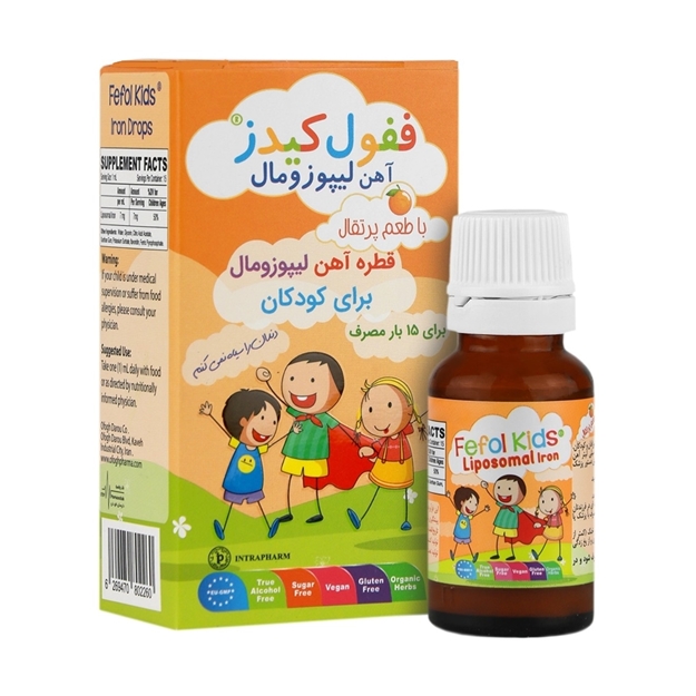 تصویر  قطره خوراکی با طعم پرتقال ففول کیدز 15 میل