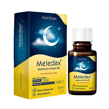 تصویر  قطره خوراکی ملاتونین + ویتامین B6 ملداکس خوارزمی 30 میل