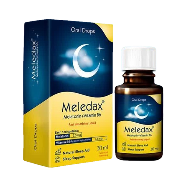 تصویر  قطره خوراکی ملاتونین + ویتامین B6 ملداکس خوارزمی 30 میل