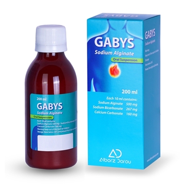 تصویر  شربت گابیس آلژینات سدیم البرز دارو 200 میل