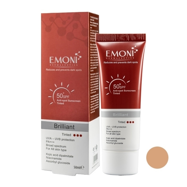 تصویر  کرم ضد آفتاب ضد لک رنگی SPF50 امونی 50 میل