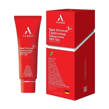 تصویر  کرم ضد آفتاب ضد لک SPF50 آراکسین 40 میل