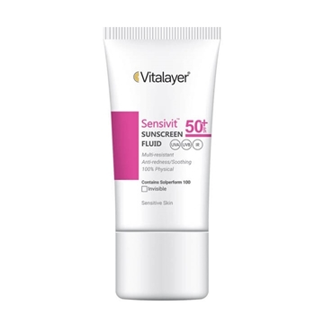 تصویر  فلویید ضد آفتاب بی رنگ SPF50 پوست حساس ویتالیر 50 میل