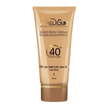 تصویر  ضدآفتاب کرم‌ پودری پوست چرب SPF40 رنگ بژ روشن مدیسان 30 میل