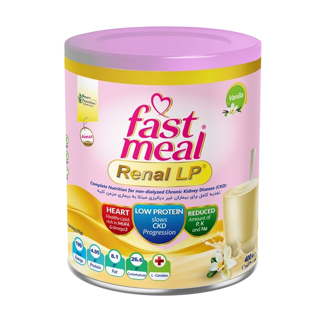 تصویر  پودر فست میل رنال ال پی با طعم وانیل اسمارت نوتریشن 400 گرم