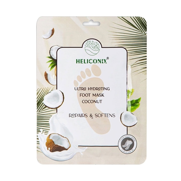 تصویر  ماسک سلولزی آبرسان پا نارگیل هلیکونیکس