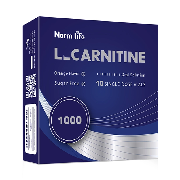 تصویر  ویال خوراکی ال کارنیتین 1000 نورم لایف 10 عددی