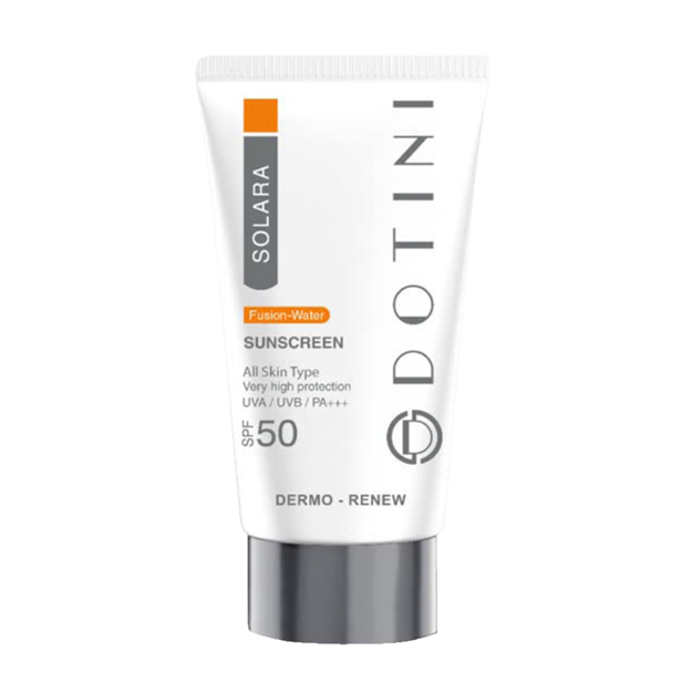 تصویر  کرم ضد آفتاب بی رنگ فیوژن واتر SPF50 دوتینی 50 میل