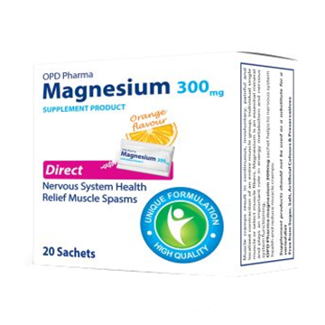 تصویر  ساشه منیزیم 300 میلی گرم او پی دی فارما 20 عددی