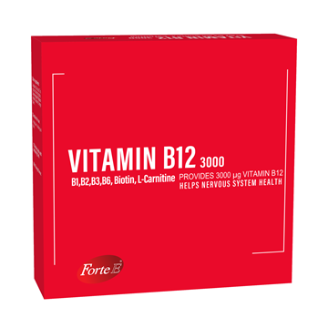 تصویر  ویال خوراکی ویتامین ب12 3000 فورت ای 10 عددی