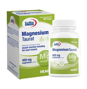 تصویر  قرص منیزیم تائورات یوروویتال 60 عددی