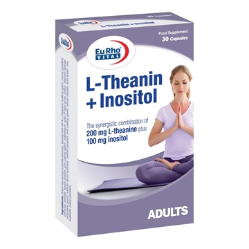 تصویر  کپسول ال تئانین پلاس اینوزیتول یوروویتال 30 عددی