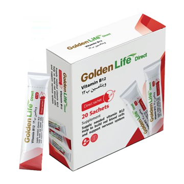 تصویر  ساشه ویتامین ب12 500 گلدن لایف 20 عددی