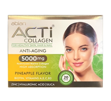 تصویر  ساشه اکتی کلاژن با طعم آناناس ابیان دارو 20 عددی