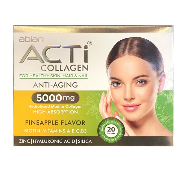 تصویر  ساشه اکتی کلاژن با طعم آناناس ابیان دارو 20 عددی