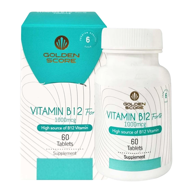 تصویر  قرص ويتامين ب12 فورته 1000 میکروگرم گلدن اسکور 60 عددی