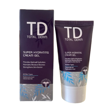 تصویر  کرم ژل آبرسان و مرطوب کننده پوست توتال درم 50 میل