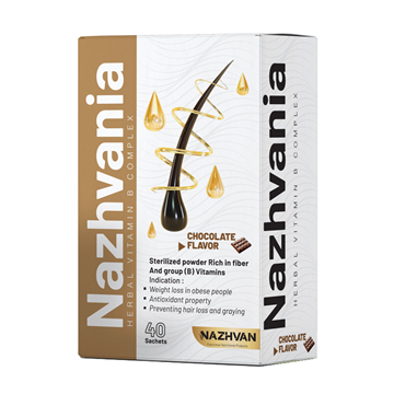 تصویر  ساشه سبوس برنج ناژوانیا طعم شکلاتی ناژوان گیاه 40 عددی