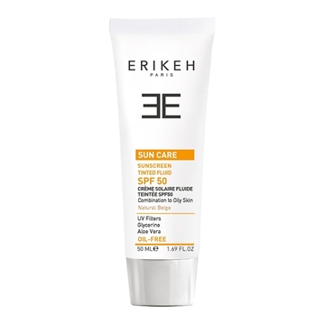 تصویر  فلویید ضد آفتاب SPF50 پوست مختلط تا چرب رنگ بژ طبیعی اریکه 50 میل