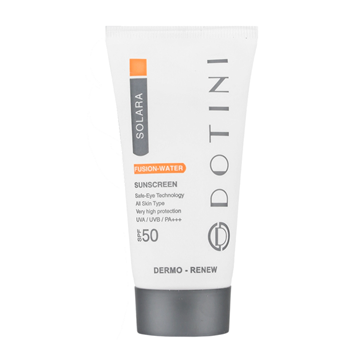 تصویر  کرم ضد آفتاب فیوژن واتر SPF50 بی‌ رنگ انواع پوست دوتینی 50 میل