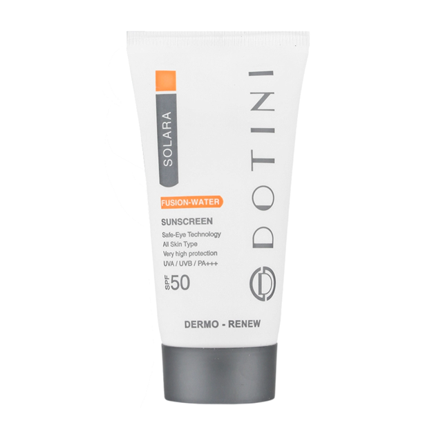 تصویر  کرم ضد آفتاب فیوژن واتر SPF50 بی‌ رنگ انواع پوست دوتینی 50 میل