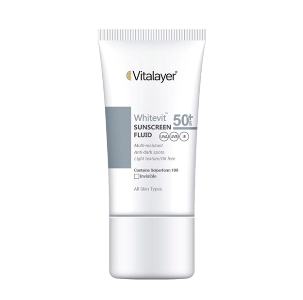 تصویر  فلویید ضد آفتاب و ضد لک بی رنگ SPF50 وایت ویت ویتالیر 50 میل