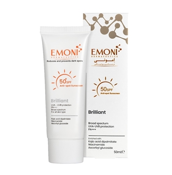 تصویر  کرم ضد آفتاب بی رنگ SPF50 پوست های دارای لک امونی 50 میل