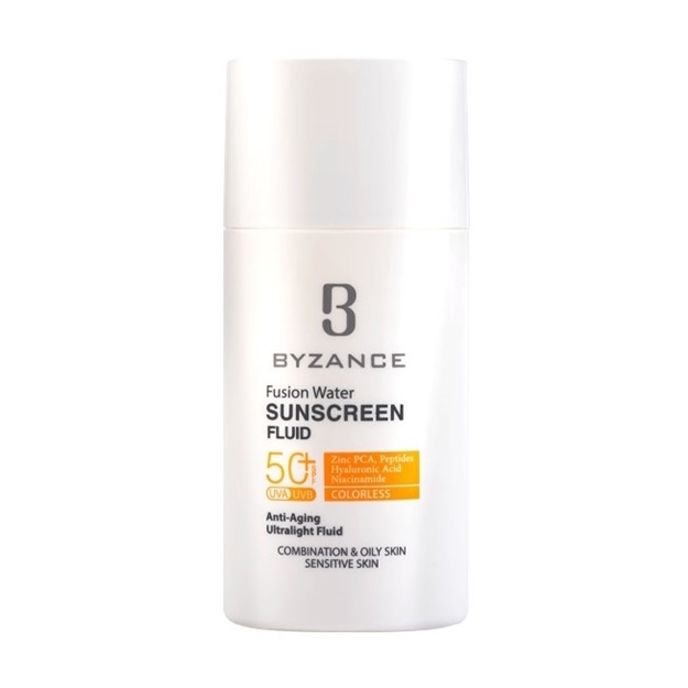 تصویر  فلوئید ضد آفتاب فیوژن واتر SPF50 بی رنگ بیزانس 50 میل