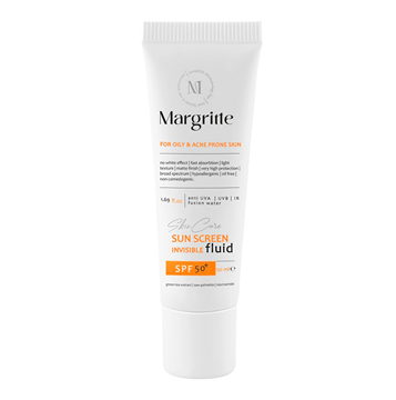تصویر  فلویید ضد آفتاب بی رنگ SPF50 پوست چرب و مستعدآکنه مارگریت 50 میل