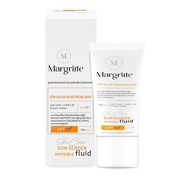 تصویر  فلویید ضد آفتاب بی رنگ SPF50 پوست چرب و مستعدآکنه مارگریت 50 میل