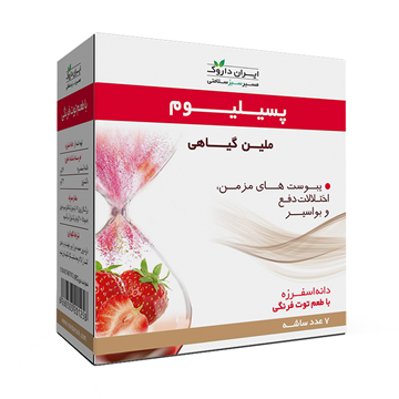 تصویر  ساشه پسیلیوم با طعم توت فرنگی ایران داروک 7 عددی