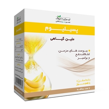 تصویر  ساشه پسیلیوم با طعم موز ایران داروک 7 عددی