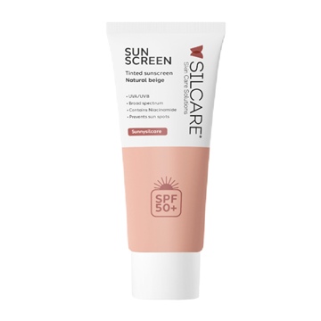 تصویر  کرم ضدآفتاب رنگ بژ طبیعی SPF50 سیلکر 50 میل