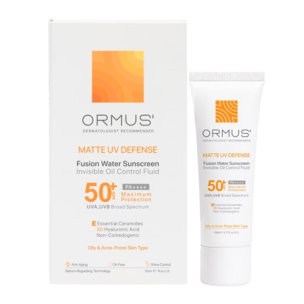 تصویر  فلوئید ضد آفتاب مات SPF50 پوست چرب اورموس 50 میل